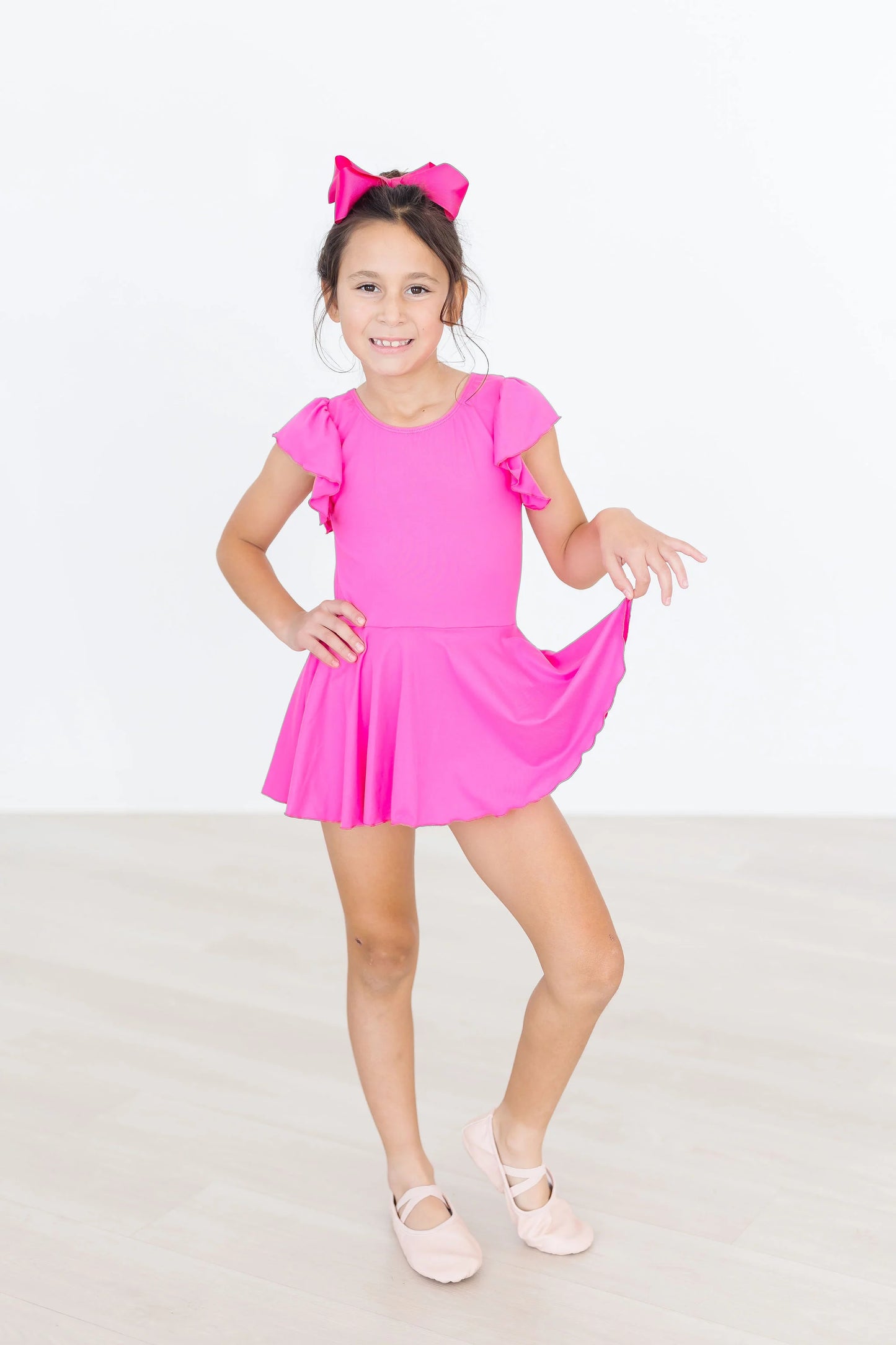 hot pink twirl leotard