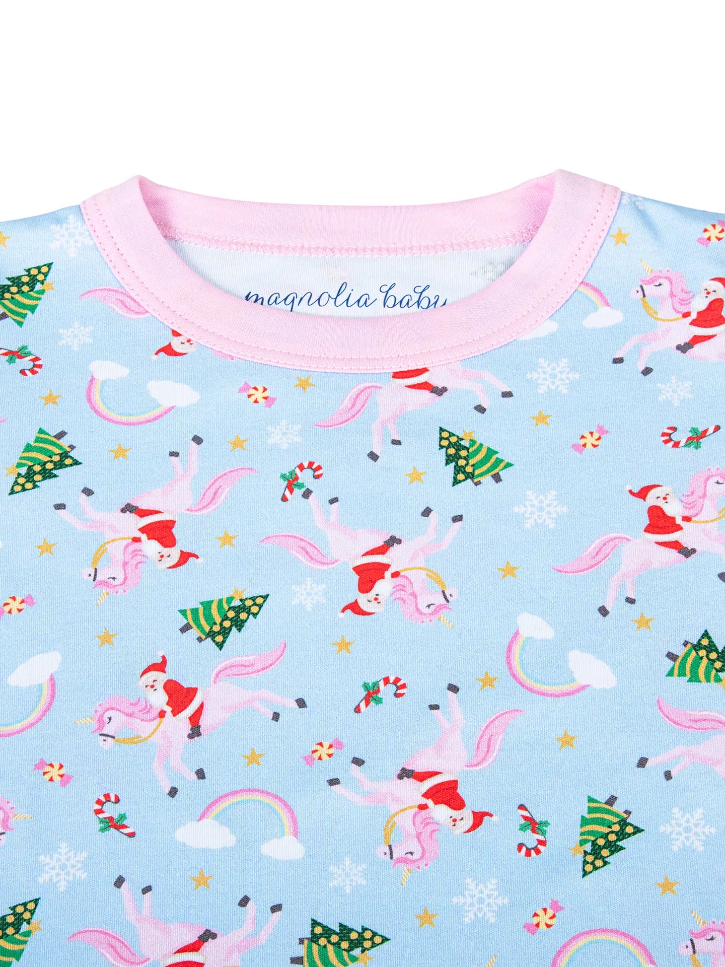 merry unicorn long sleeve set pajamas