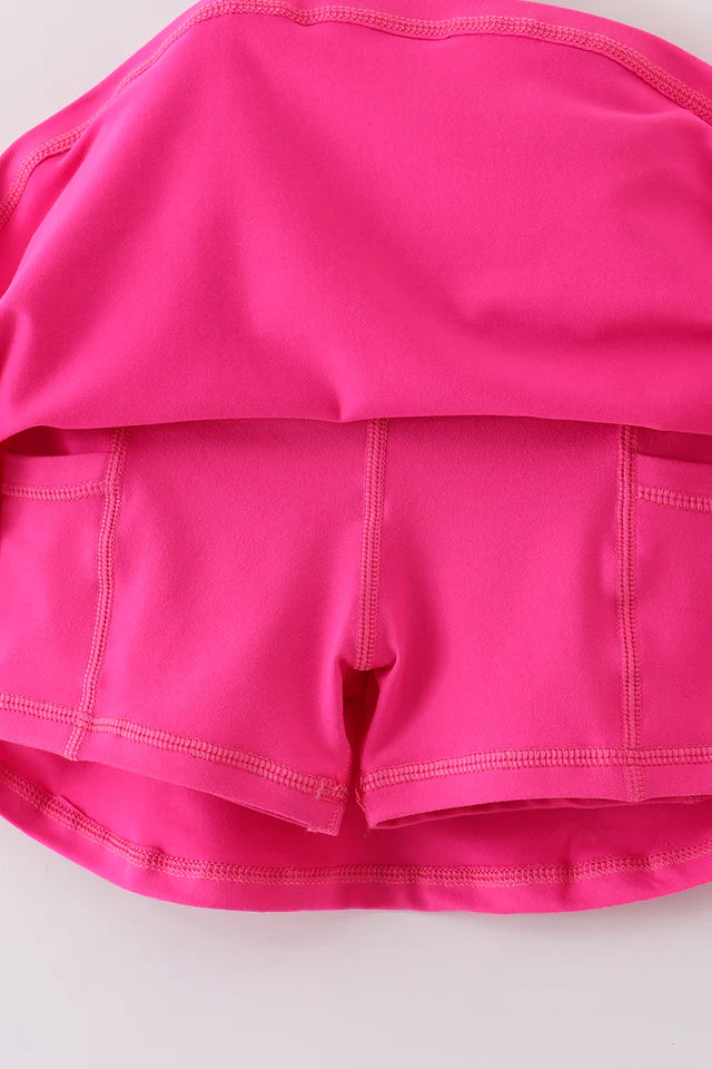 pink active skirt