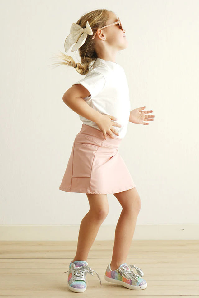 pink active tennis skort