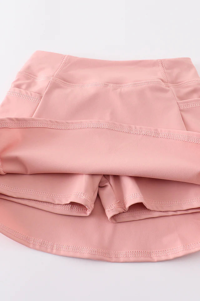 pink active tennis skort