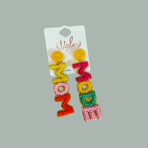mom mode beaded earrings