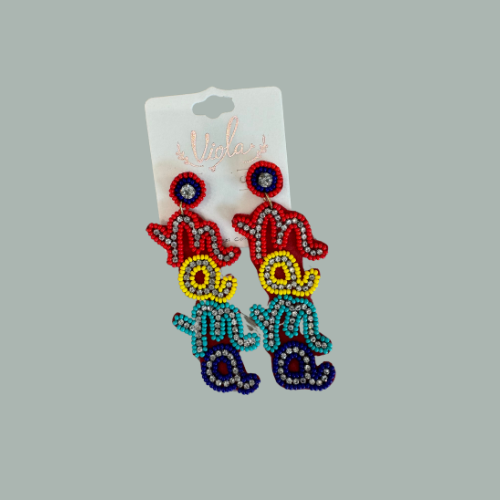 mama beaded earrings