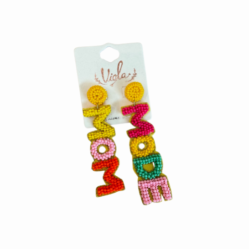mom mode beaded earrings