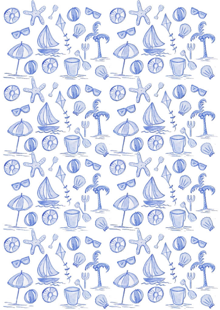 seaside print boy set