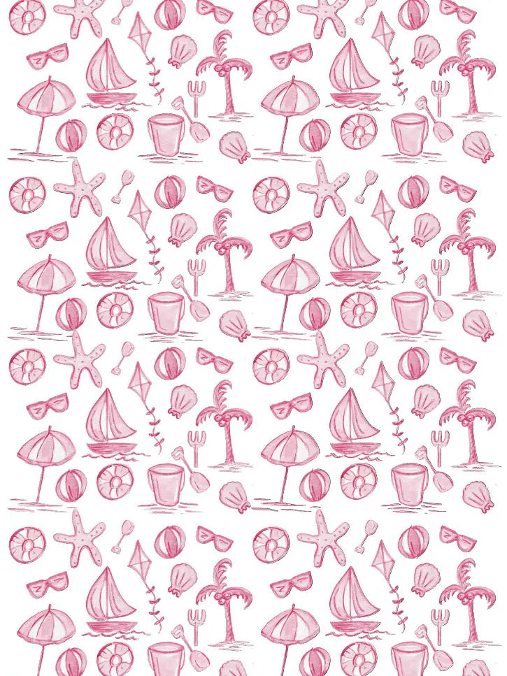 seaside beach print bubble