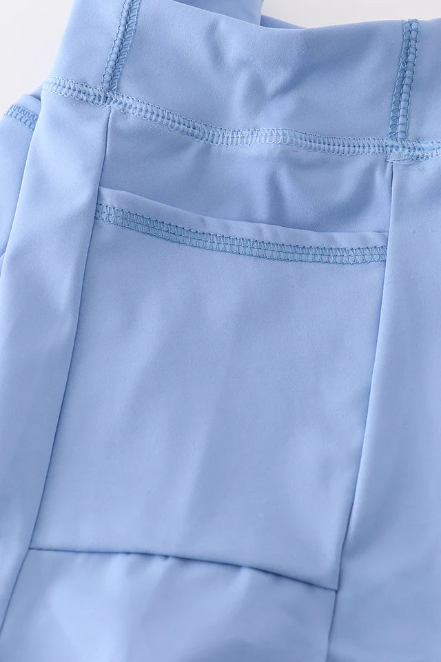 sky blue active tennis skort