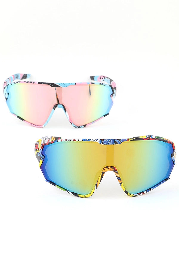sports sunglasses- splattered