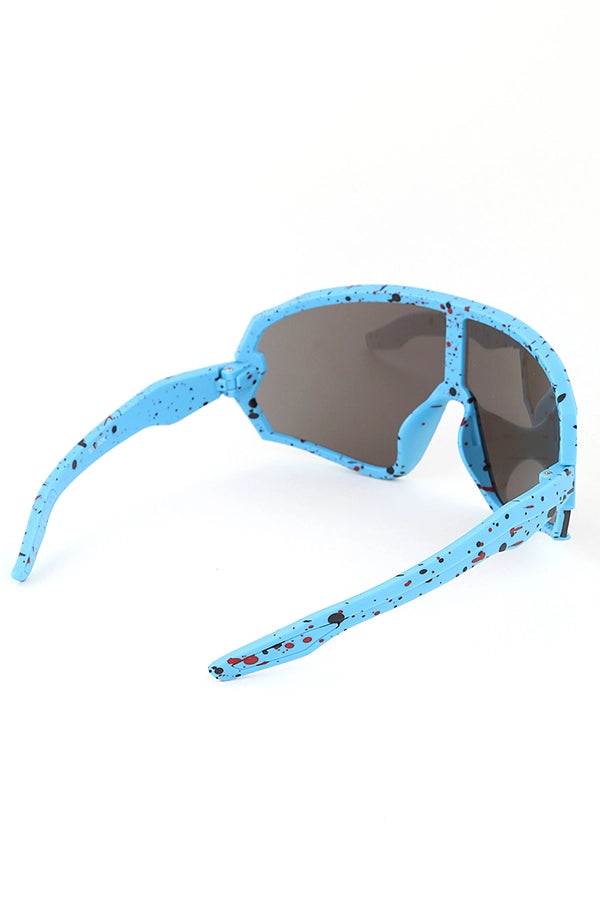sports sunglasses- splattered