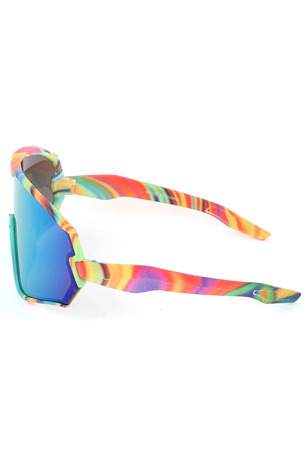 sports sunglasses- splattered