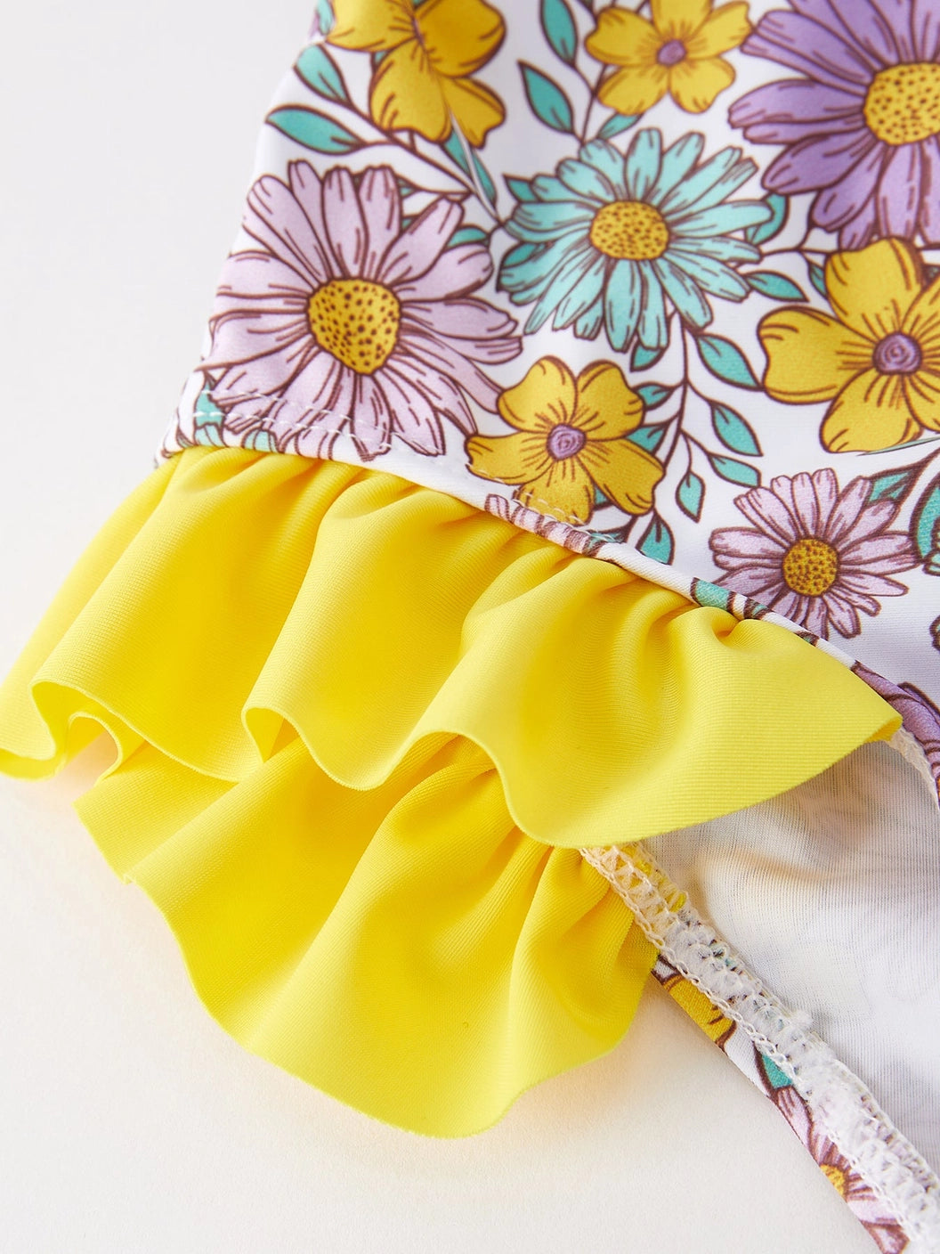 sunflower floral swimsuit