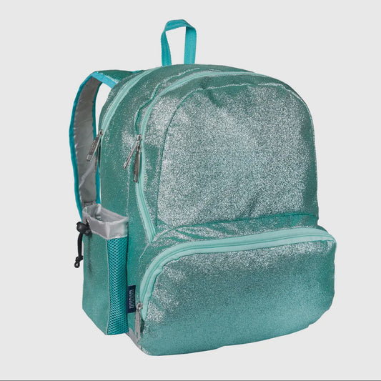 turquoise glitter backpack