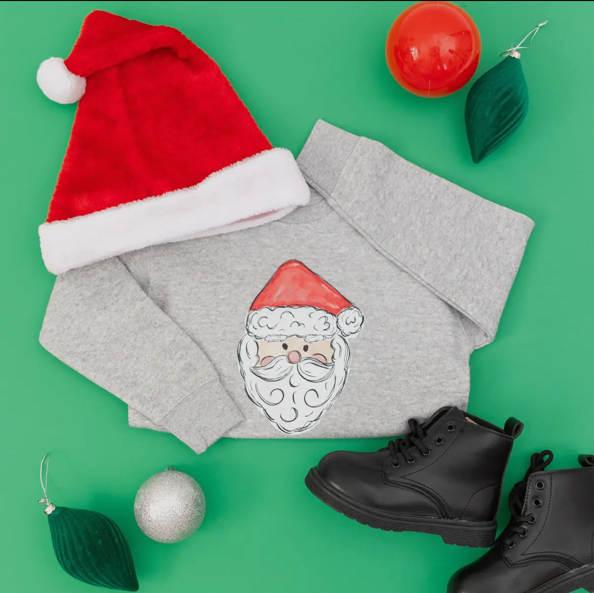 Grey Santa sweatshirt