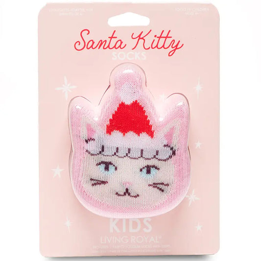 3D kitty santa socks