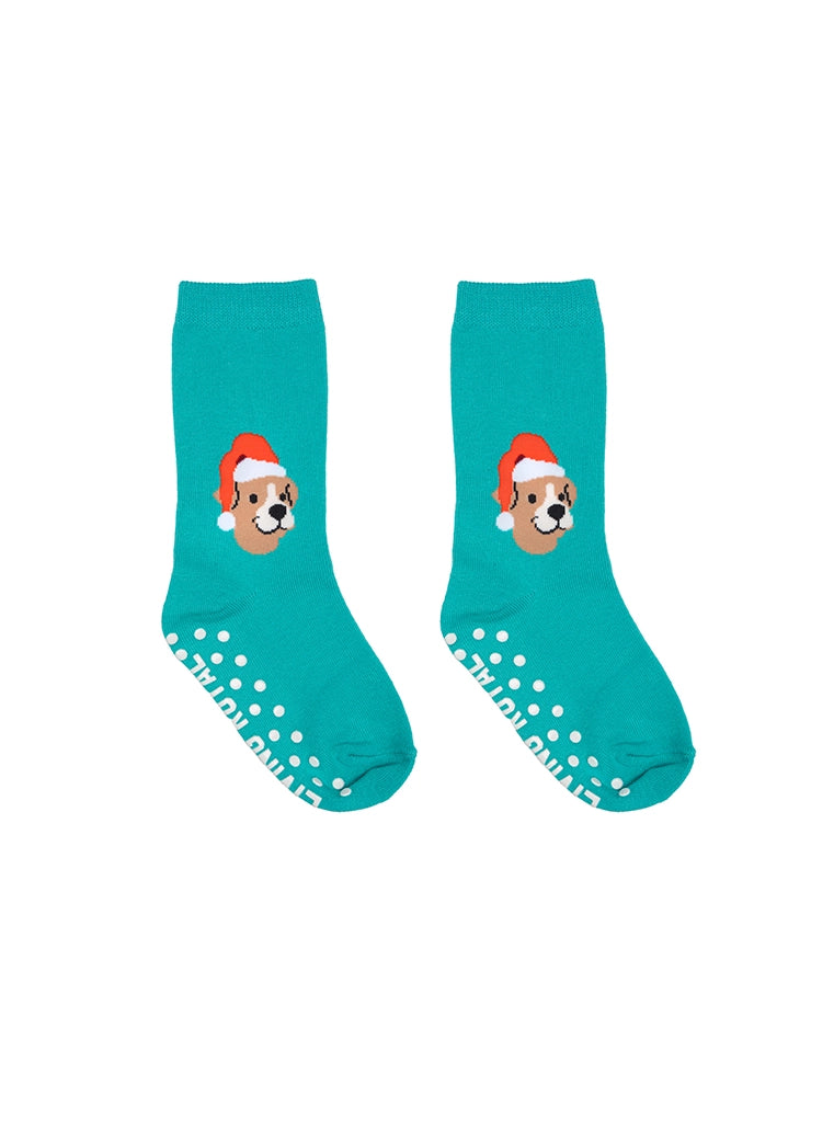 3D santa pupp socks