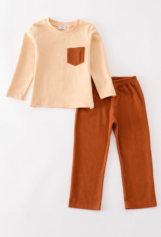 Brown corduroy set