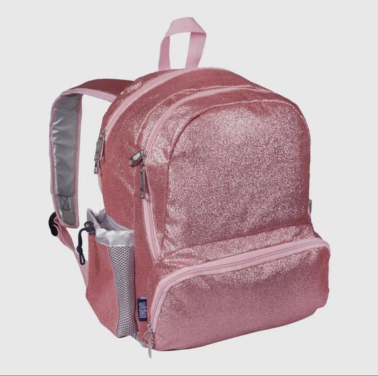 large pink glitter backpack