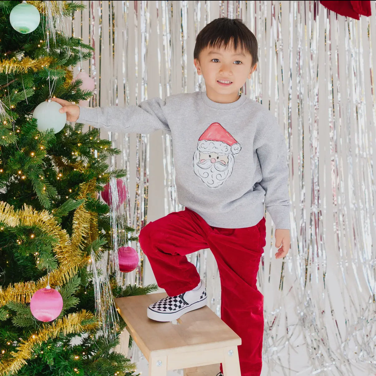 Grey Santa sweatshirt