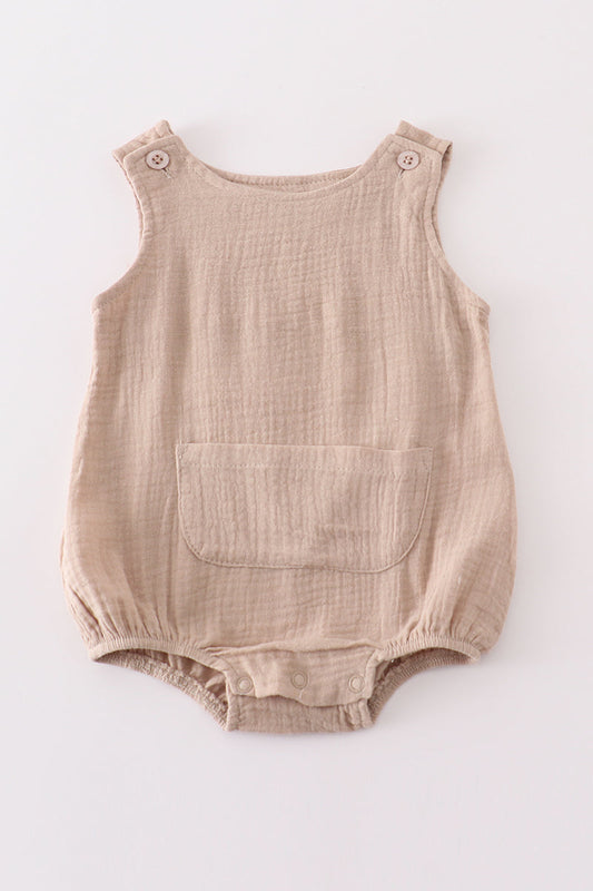 beige muslin boy bubble
