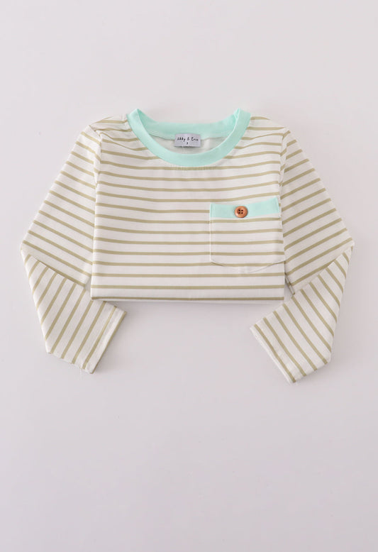 Khaki strip shirt