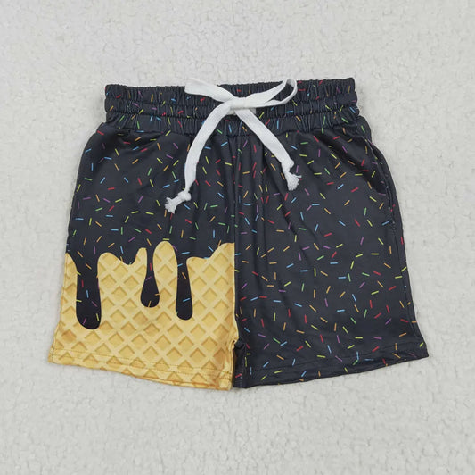 Black drip shorts