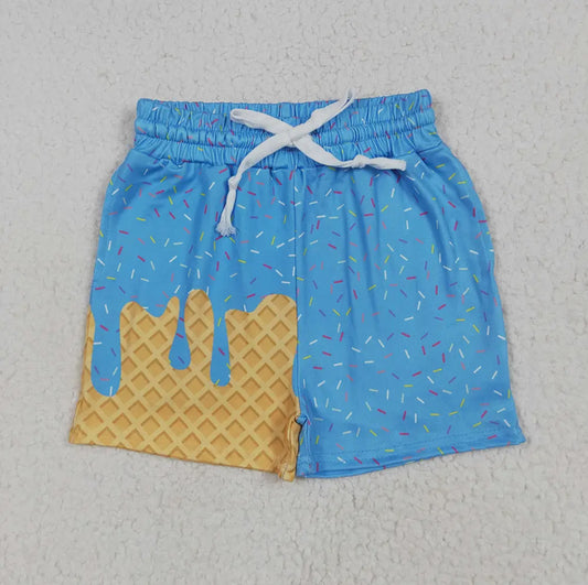 Blue drip shorts