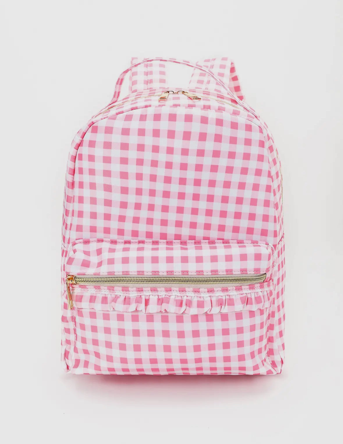 pink gingham backpack