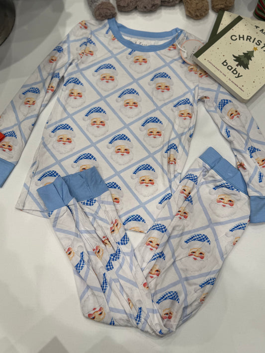 Blue Santa bamboo pajamas