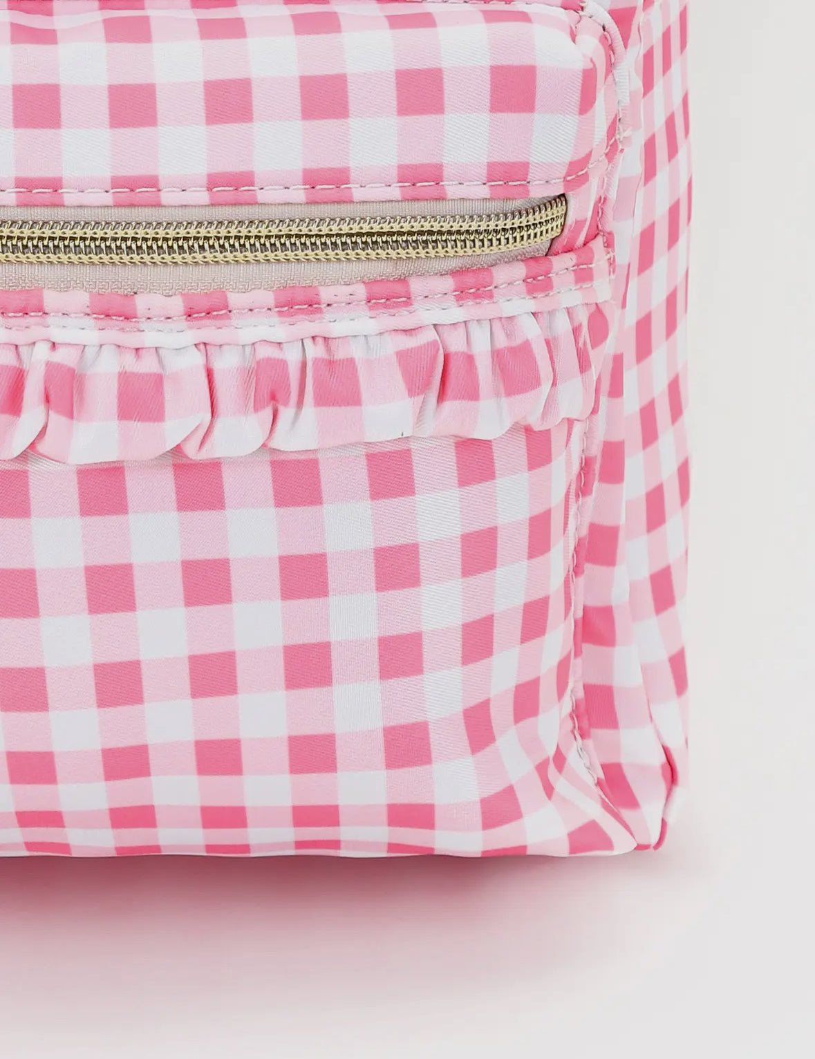 pink gingham backpack