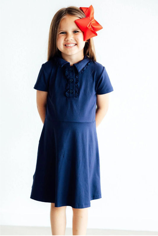navy polo dress