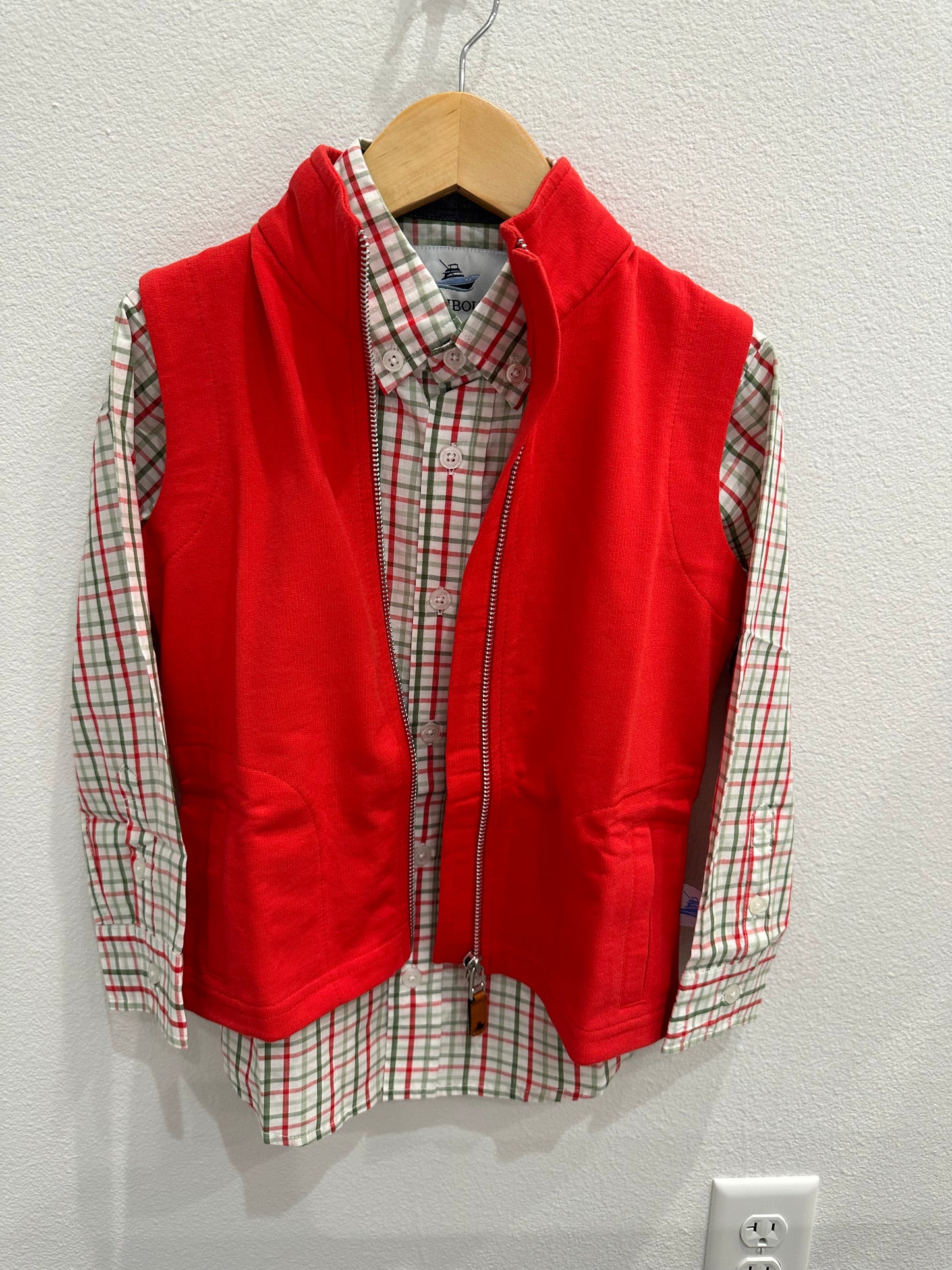 red knit vest