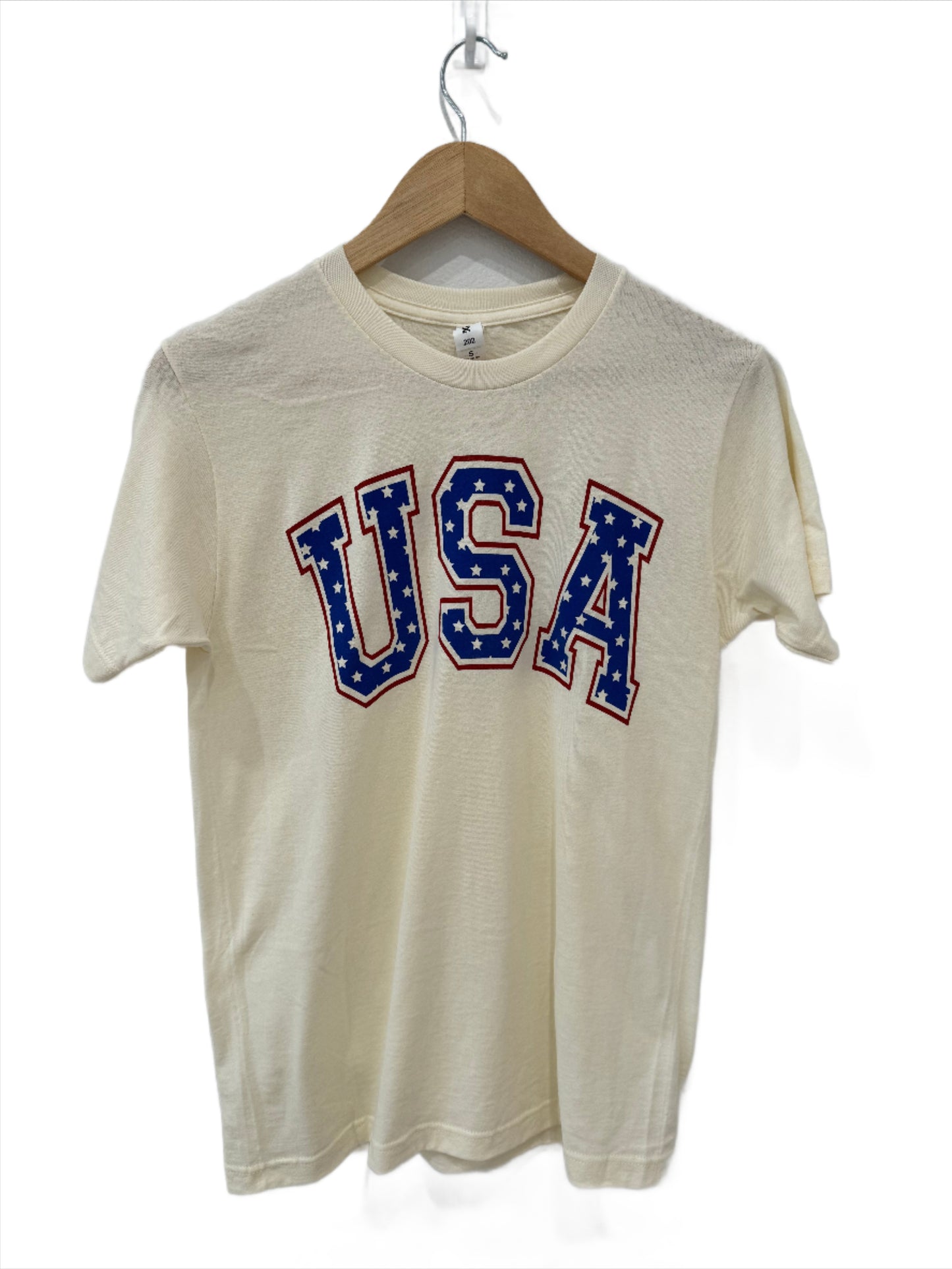 USA graphic tee - cream