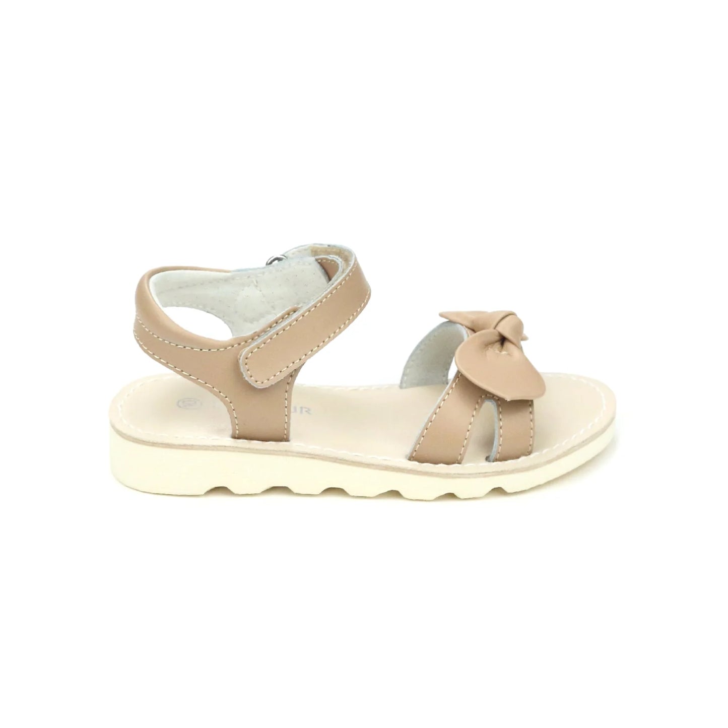 L'Amour- Leigh Knotted Bow Latte Sandal