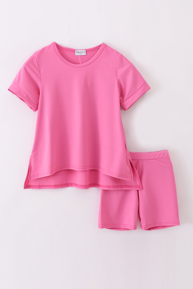 hot pink lounge set