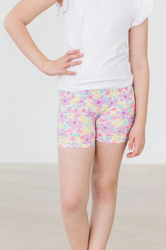 watercolor biker shorts