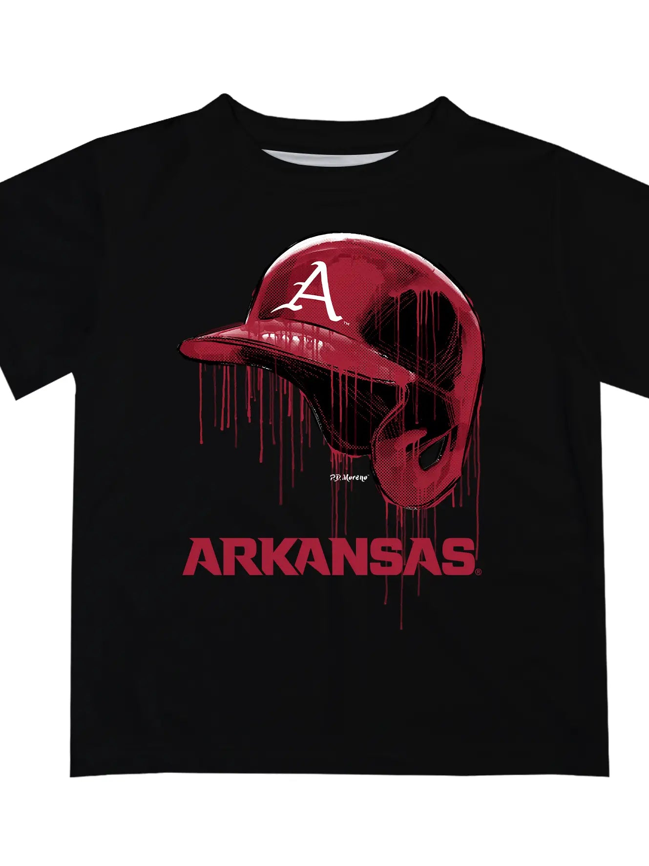 arkansas razorback dripping helmet tee