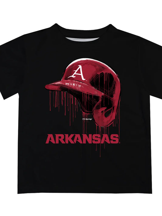 arkansas razorback dripping helmet tee