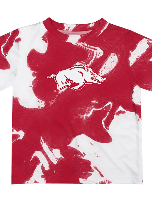 arkansas razorback marble tee