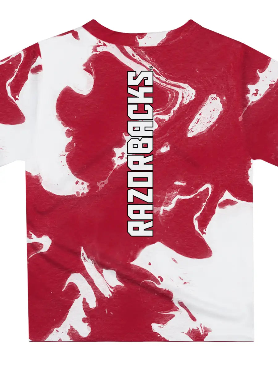 arkansas razorback marble tee