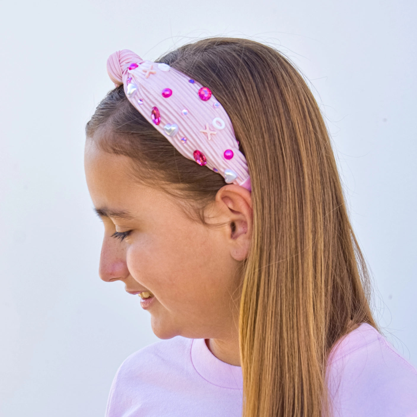 beaded valentine knot headband