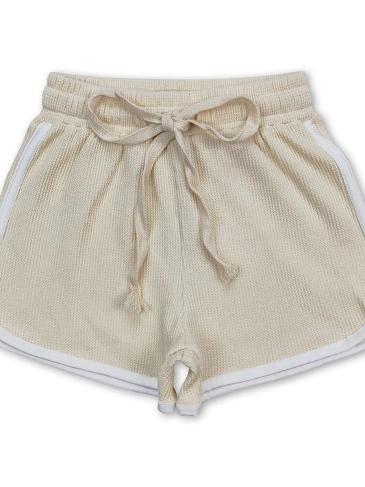 beige cotton summer shorts