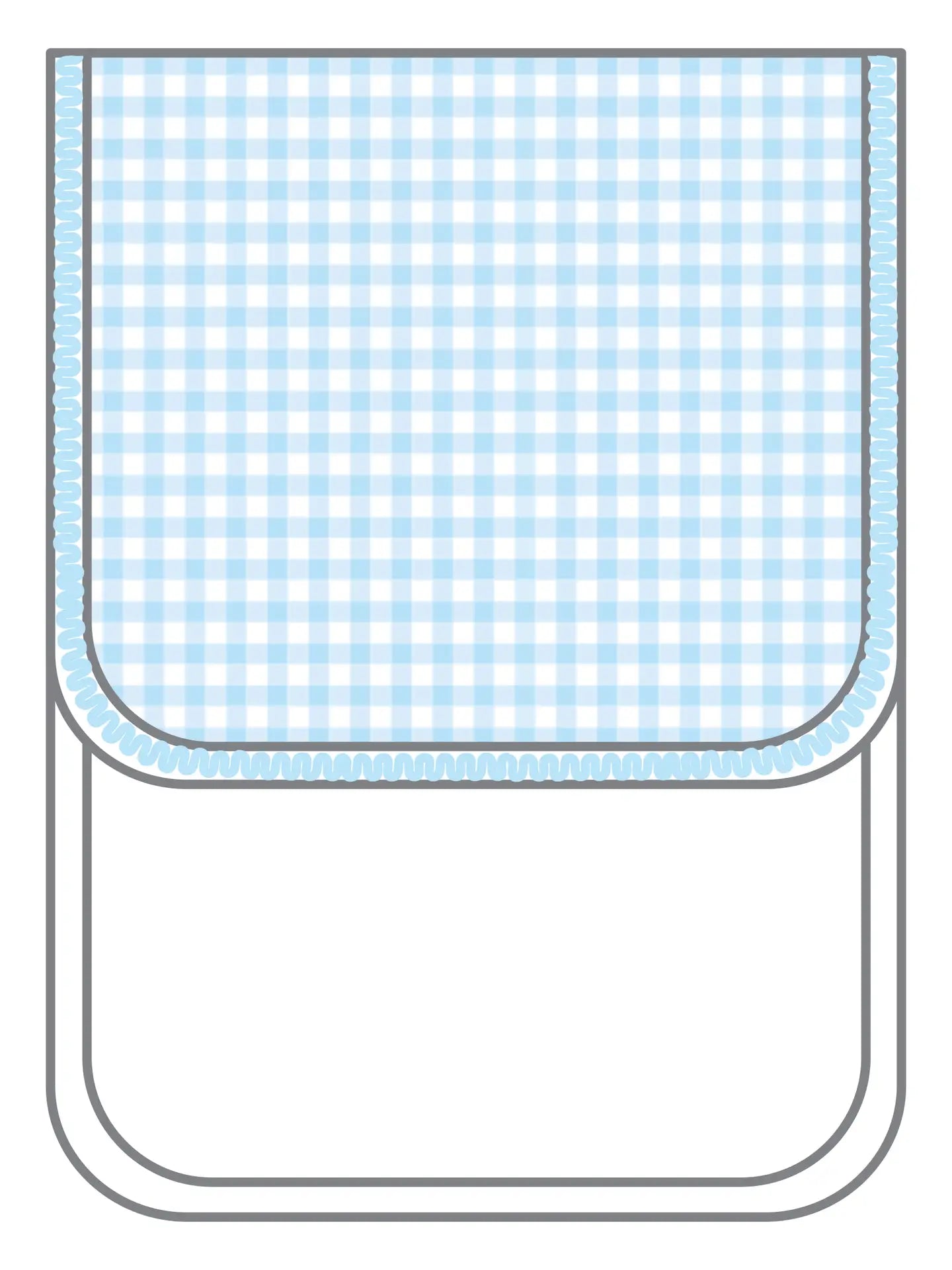 blue gingham burp cloth