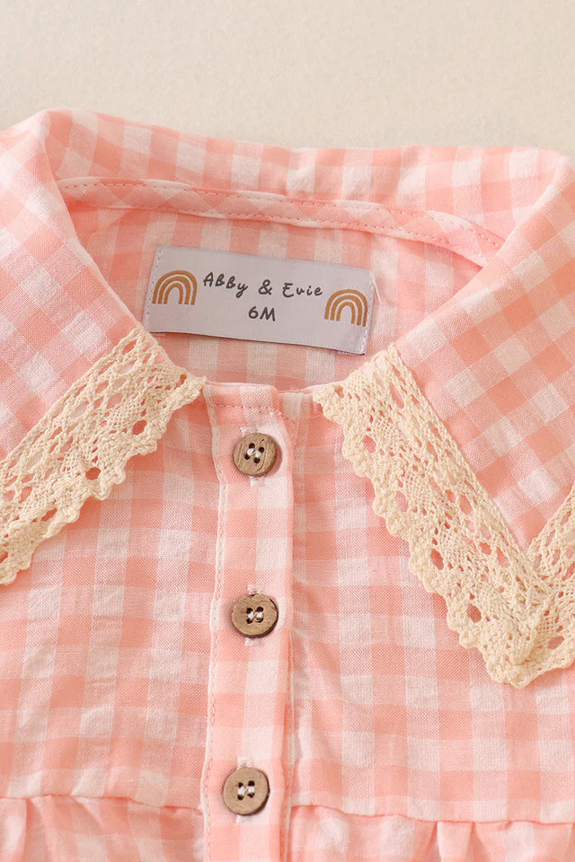 blush plaid linen bubble