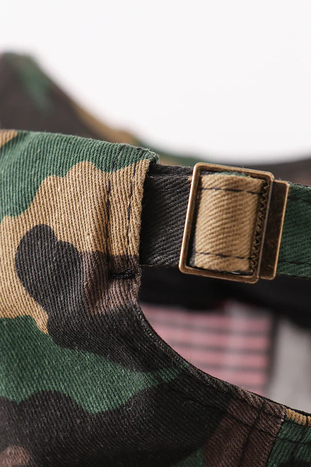 women's camo flag hat