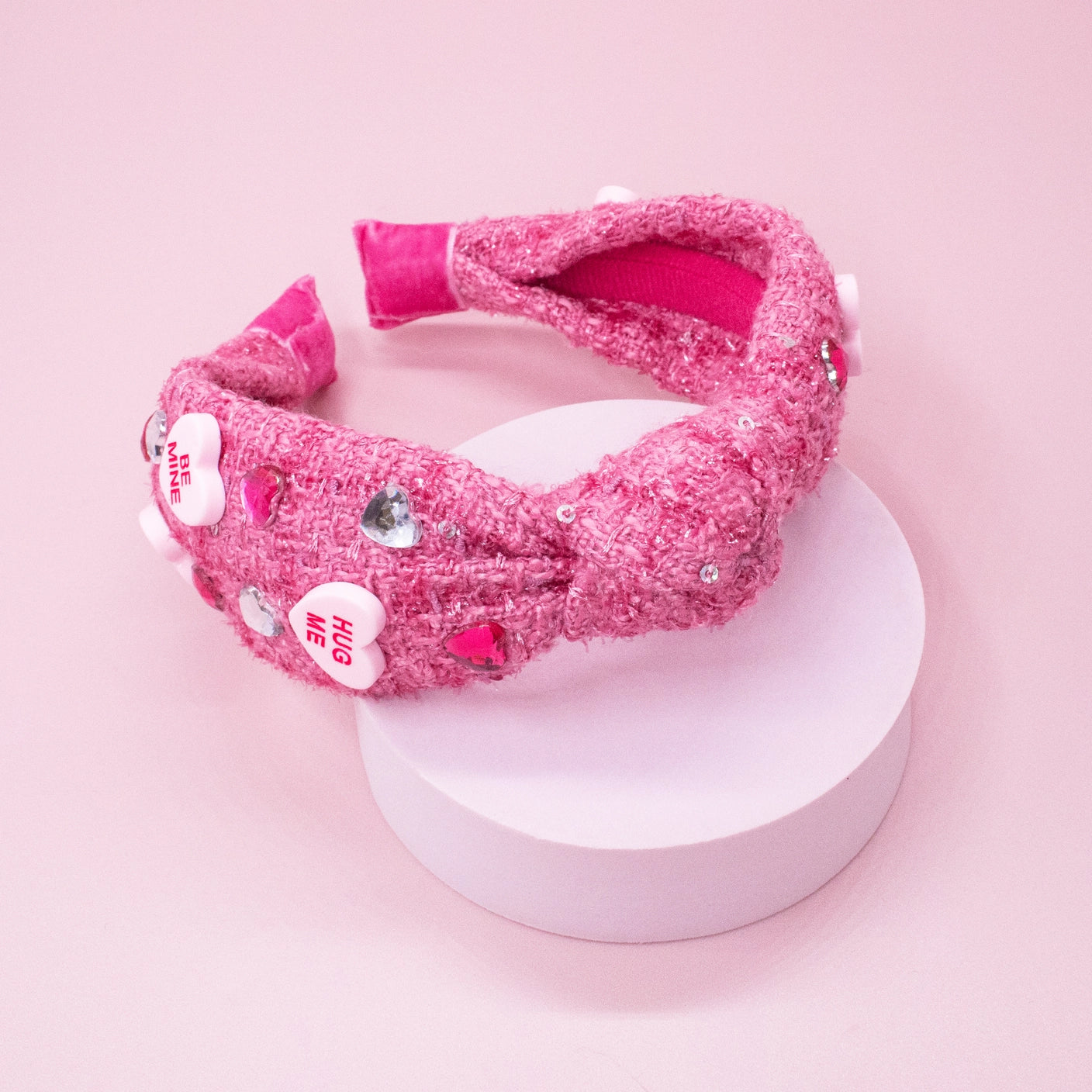 candy valentine knot headband