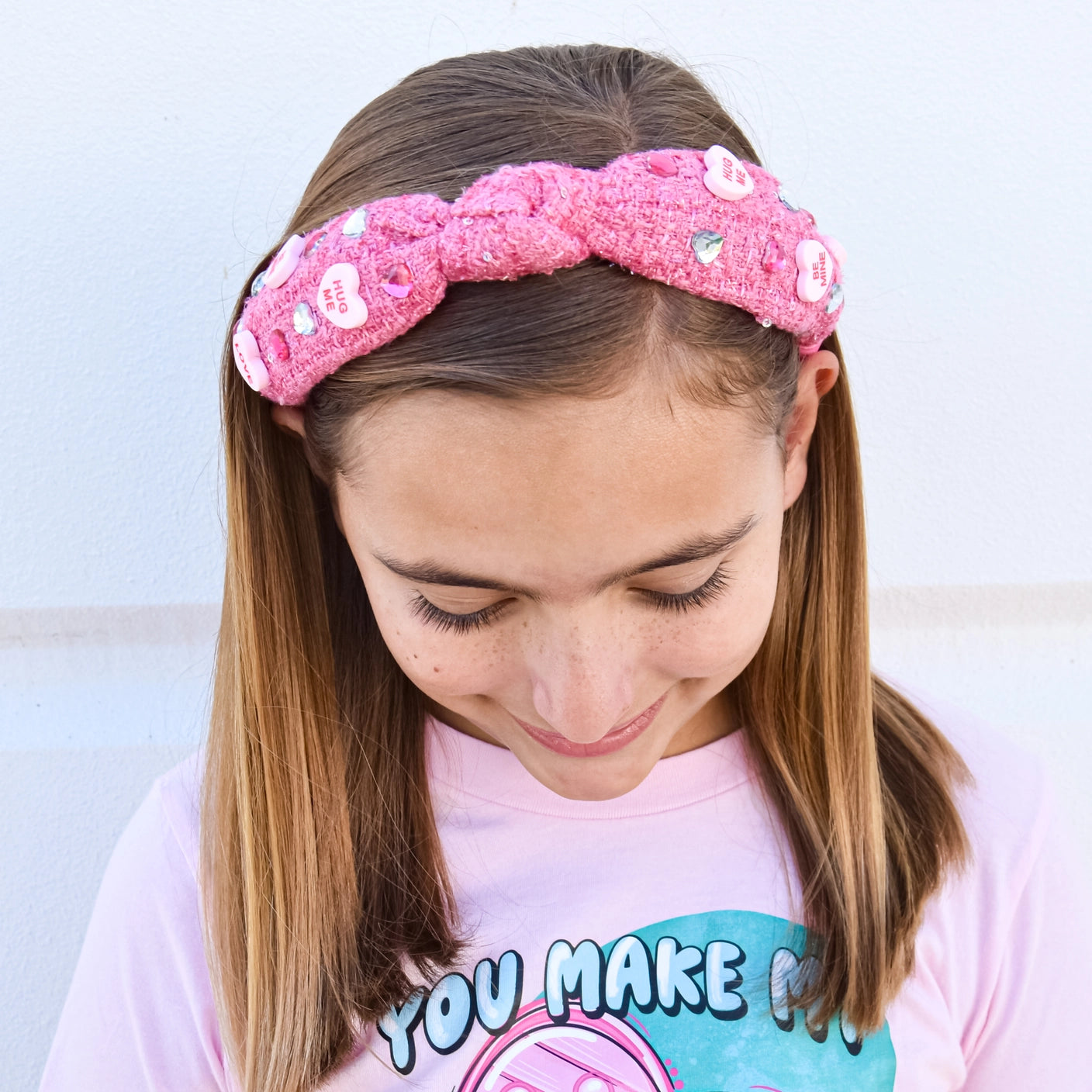 candy valentine knot headband