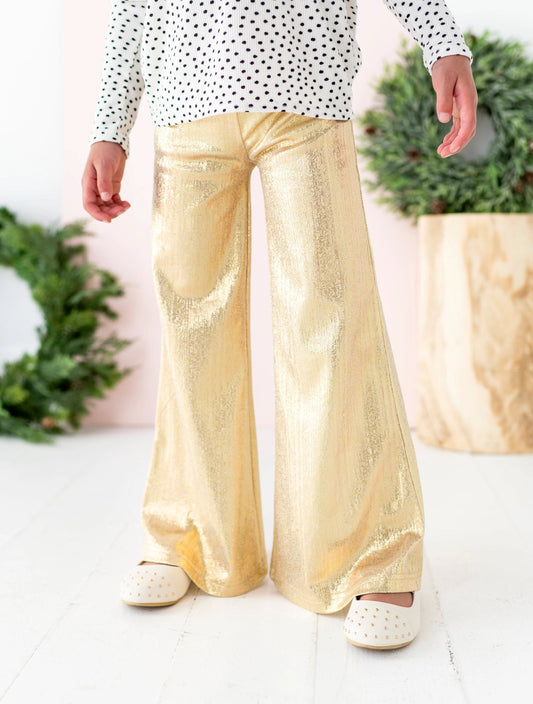 champagne wide leg pants