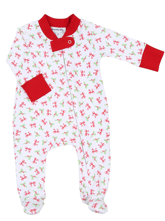 chloe's classic red zipper pajamas