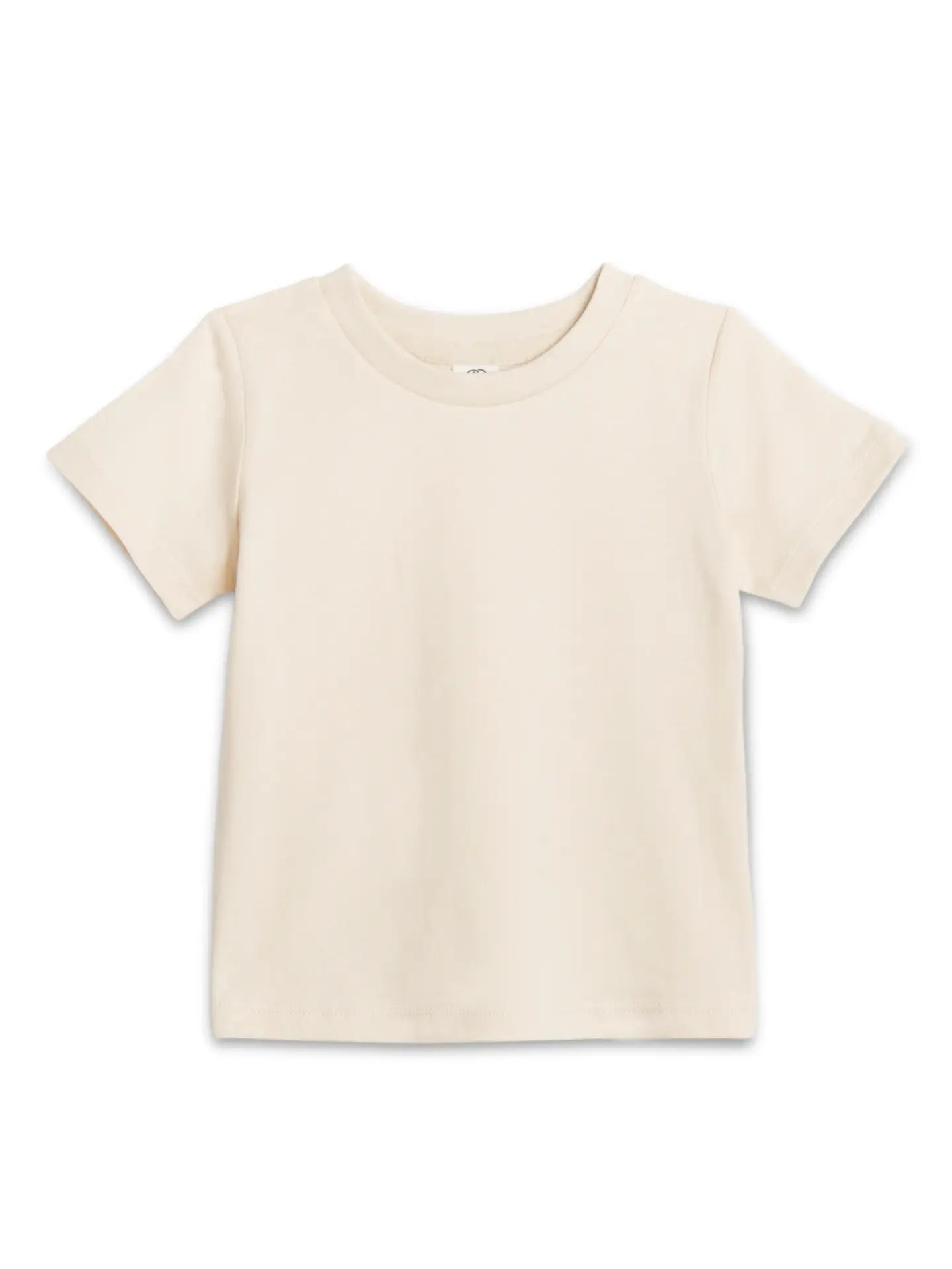 crew neck tee- natural