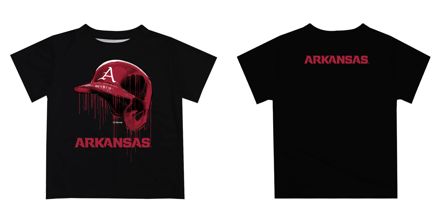 arkansas razorback dripping helmet tee